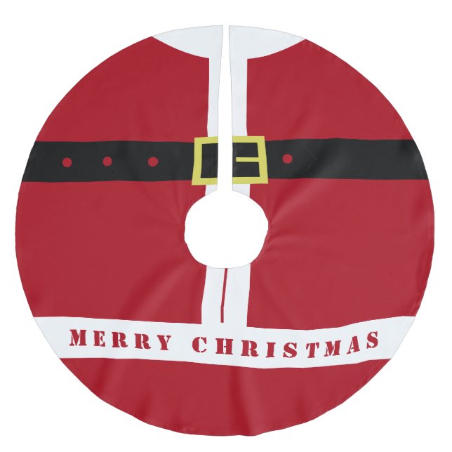 Santa Claus Funny Christmas Tree Skirt (Front)