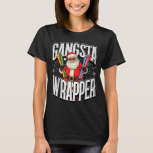 Santa Claus Gangsta Wrapper Funny Christmas  T-Shirt