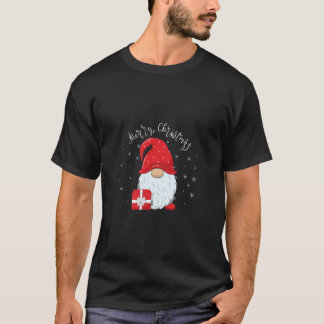 Santa Claus Garden Gnome Merry Christmas Boys Girl T-Shirt
