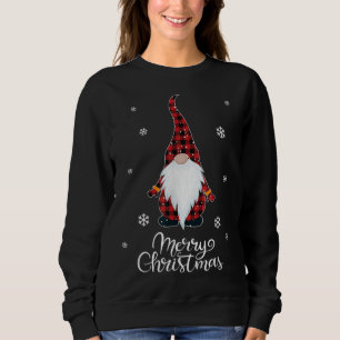 Santa Claus Garden Gnome Merry Christmas buffalo P Sweatshirt