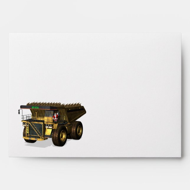 Santa Claus Giant Dump Truck Driver Envelopes (Front)