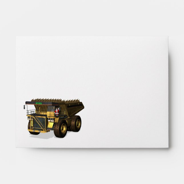 Santa Claus Giant  Dump Truck Driver Envelopes (Front)
