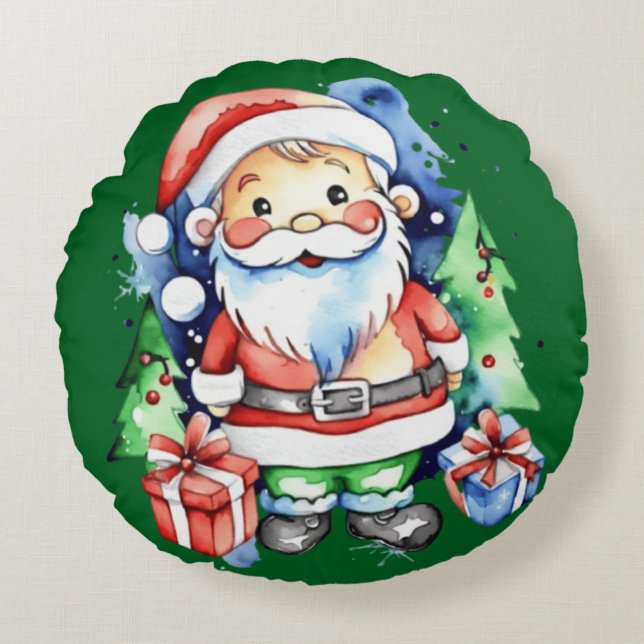 Santa Claus gift ideas  Round Pillow (Front)