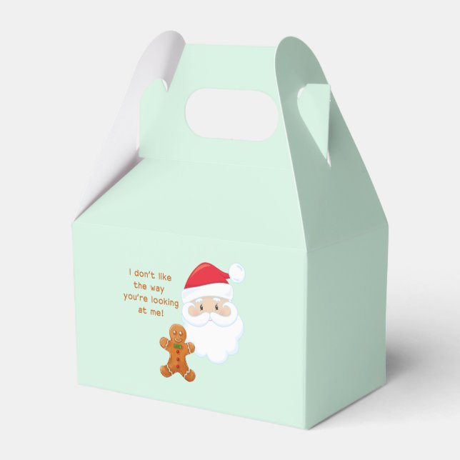 Santa Claus & Gingerbread Boy Favor Box (Back Side)