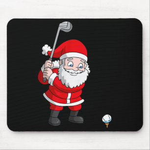Santa Claus Golf Christmas Golfer Golfing  Mouse Pad