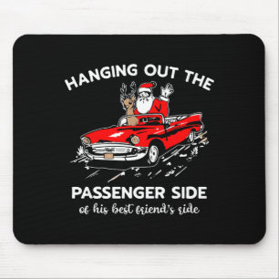 Santa Claus Hanging Out The Penger Side Mouse Pad