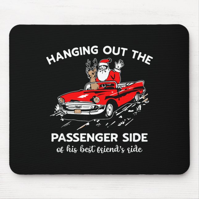 Santa Claus Hanging Out The Penger Side  Mouse Pad (Front)