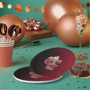 Santa Claus Happy New Year Disposable Paper Plates