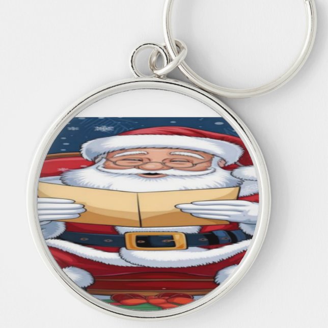 Santa Claus   Happy New years 💐 Keychain (Front)