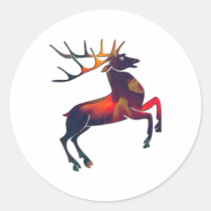 Santa Claus Has Many Reindeer - Pepper Reindeer St Classic Round Sticker