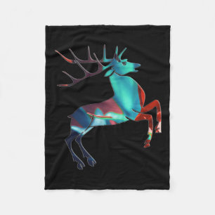 Santa Claus Has Many Reindeer - Tulip Reindeer Fleece Blanket
