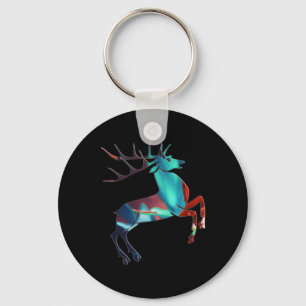 Santa Claus Has Many Reindeer - Tulip Reindeer Keychain