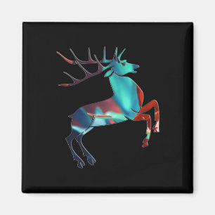 Santa Claus Has Many Reindeer - Tulip Reindeer Magnet