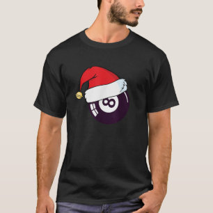 Santa Claus Hat Billiards 8 Ball Christmas 2018 T-Shirt