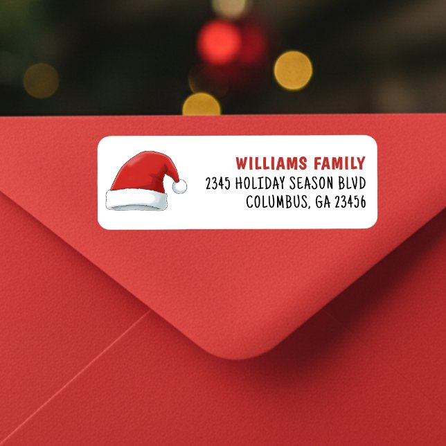 Santa Claus Hat Christmas Holiday (Santa Claus Hat Christmas Holiday Label
)