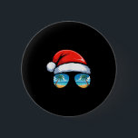 Santa Claus Hat Sungles Beach Christmas In July Su 2 Inch Round Button<br><div class="desc">Santa Claus Hat Sungles Beach Christmas In July Summer</div>