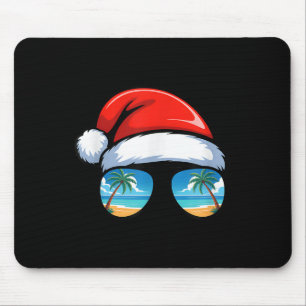 Santa Claus Hat Sungles Beach Christmas In July Su Mouse Pad