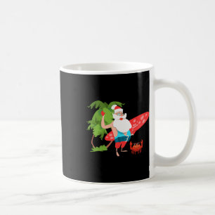 Santa Claus Hawaii Beach Funny Christmas In July M Coffee Mug