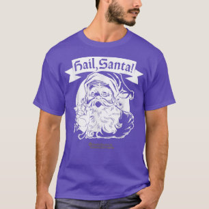 Santa Claus Heavy Metal Christmas Design Hail Sant T-Shirt