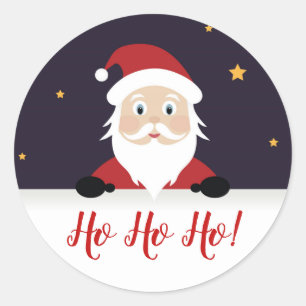Santa Claus Ho ho ho on the roof christmas Classic Round Sticker