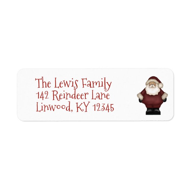 Santa Claus - Holiday Return Address Labels (Front)