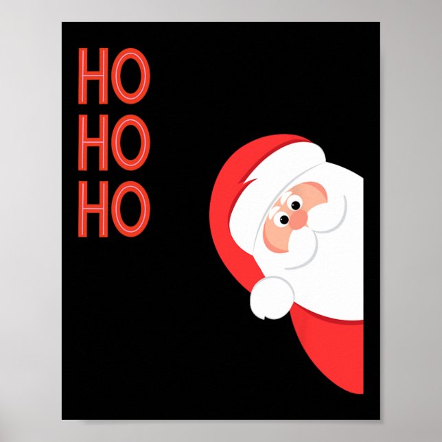 Santa Claus Hooho Christmas New Year Men Women Kid Poster (Front)