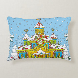 Santa Claus housesanta,claus,house,winter,frost,gr Accent Pillow