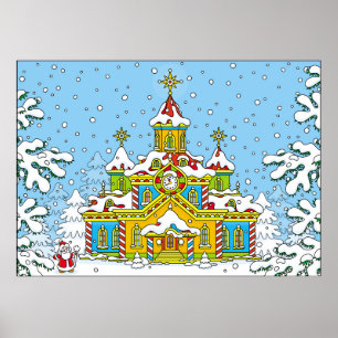 Santa Claus housesanta,claus,house,winter,frost,gr Poster