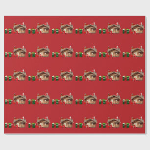 Santa Claus Hustle Red Wrapping Paper
