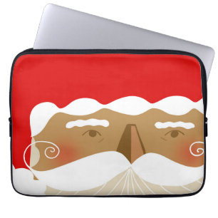 Santa Claus Illustration Holiday Christmas Laptop Sleeve