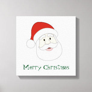 Santa Claus Illustration & Text Canvas Print