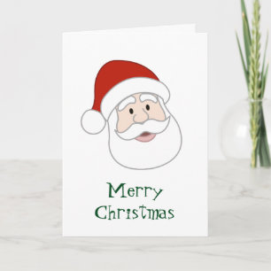 Santa Claus Illustration & Text Holiday Card