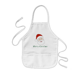 Santa Claus Illustration & Text Kids Apron