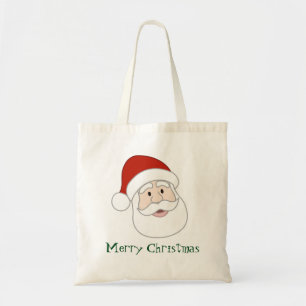Santa Claus Illustration & Text Tote Bag