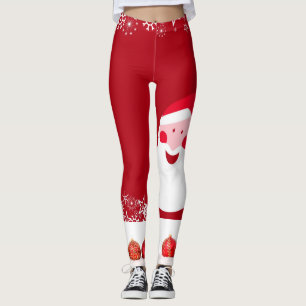 Santa Claus illustration Xmas Baubles Leggings