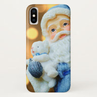 Santa Claus in a Blue Suit