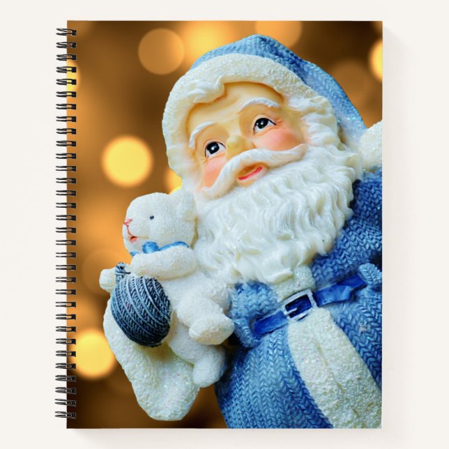 Santa Claus in a Blue Suit Notebook (Front)
