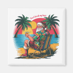 Santa Claus in a tropical paradise Magnet
