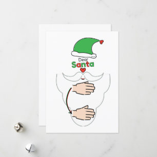 Santa Claus in American Sign Language Holiday Card