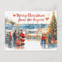 Santa Claus in at the airport