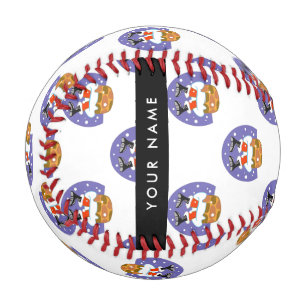 Santa Claus In Chimney, Snow, Christmas, New Year Baseball