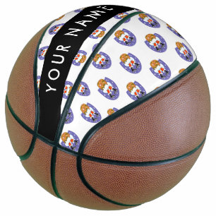 Santa Claus In Chimney, Snow, Christmas, New Year Basketball