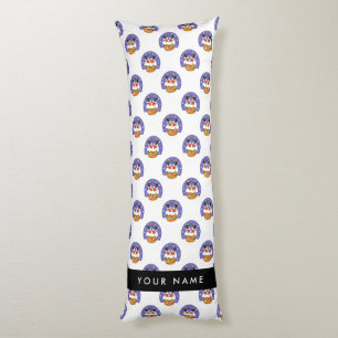 Santa Claus In Chimney, Snow, Christmas, New Year Body Pillow
