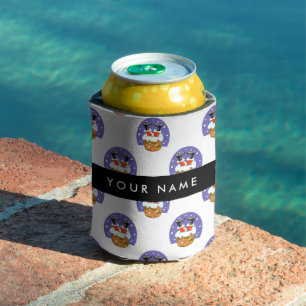 Santa Claus In Chimney, Snow, Christmas, New Year Can Cooler