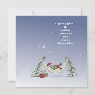 Santa Claus in hammock Card