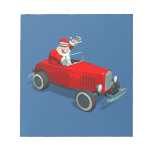 Santa Claus In Hot Rod Notepad