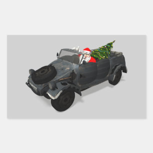 Santa Claus In Kuebelwagen Sticker