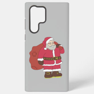 Santa Claus in red with gift bag and eyeglasses  Samsung Galaxy Case