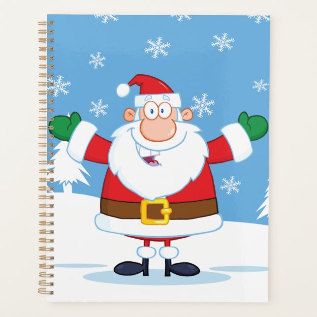 Santa Claus in Snowy Winter Scene (Devant)