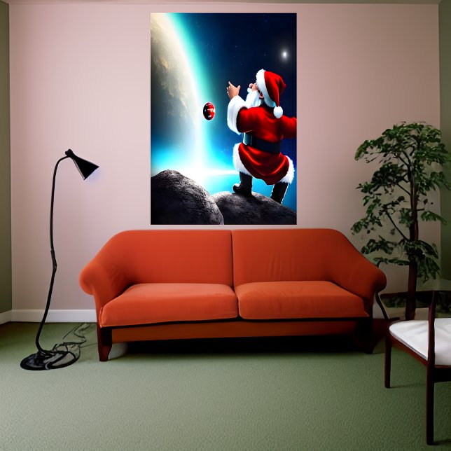 Santa Claus in Space | AI Art Poster (Creator Uploaded)